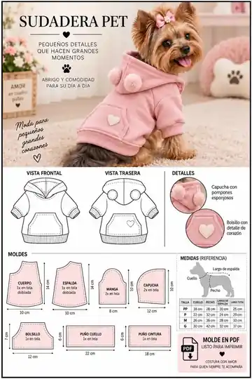 Sudaderas pet: patrón y resultado
